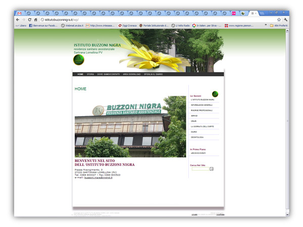 buzzoni-nigra website. design e sviluppo franzroom.net