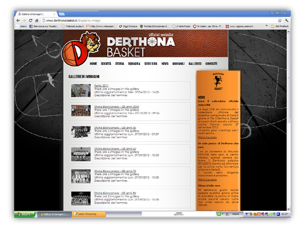 Derthona Basket - webdesign by franzRoom.net