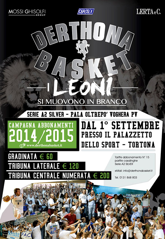Derthona Basket - flyer abbonamenti by franzRoom.net