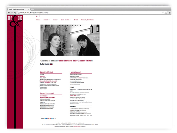 Dop and Doc Tortona website by franZroom.net