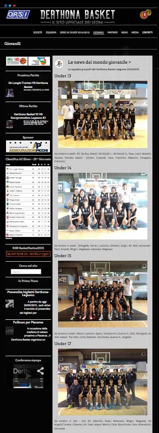 Derthona Basket - website 2014-15 by Andrea Franzosi, franzRoom.net