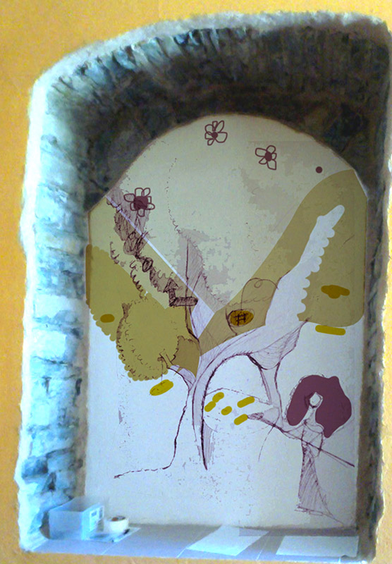 bozzetto decorazione Albero del Pane, Cuore di Pane