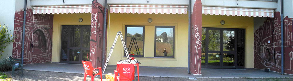 decorazione Spaesata alla Residenza Lisino, lavori in corso - franZroom.net