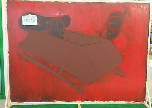 Pannello dipinto al LivePaint per MondoBrico, lavori in corso - Tortona - Andrea Franzosi - franZroom.net