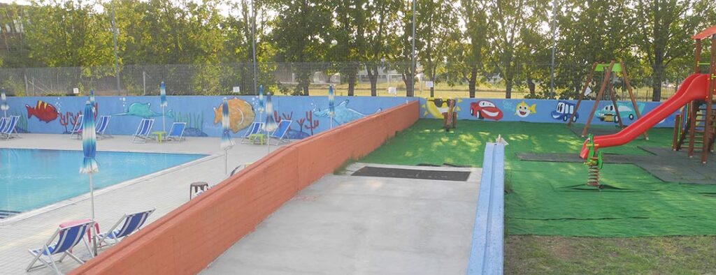 Murales in piscina, Tortona - Andrea FranZosi, franZroom.net