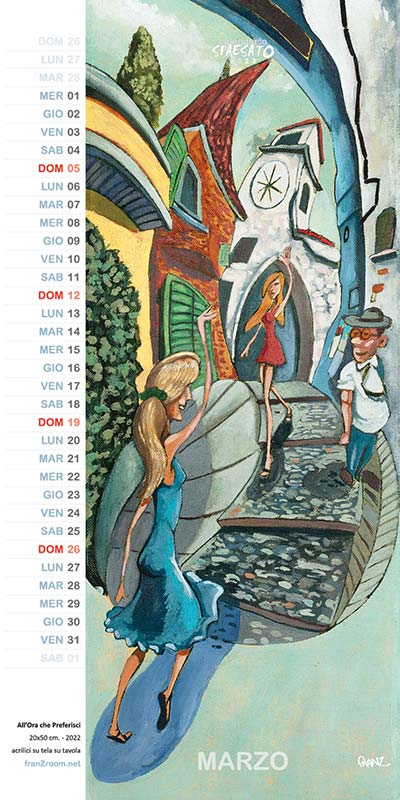 CalendariO SpaesatO 2023 - illustrazioni di Andrea FranZosi franZroom.net
